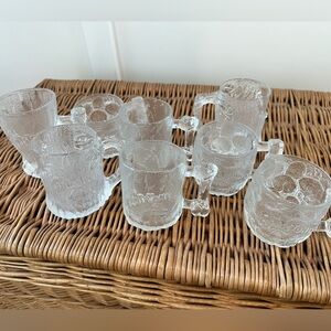 Set of 4‎ Vintage McDonald's Flintstones Glass Mug/Cups 1993